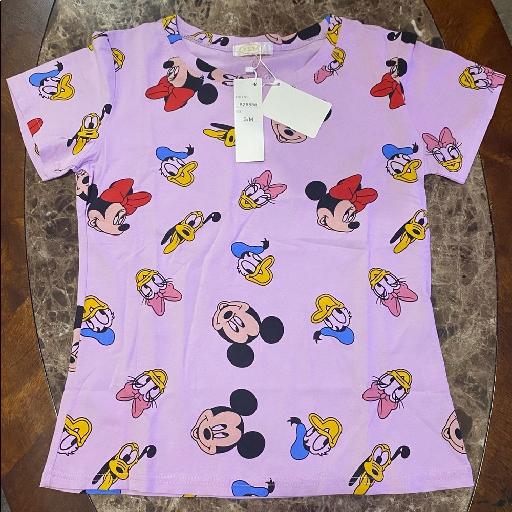 S/M Purple Mickey Mouse Shirt! NEW